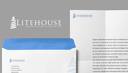 IT Solutions logo design, Lighthouse logo