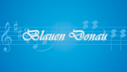 stave logo design, stave logo, music logo, blauen Donau logo, the blue Danube logo